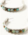 Shyanne Women's Juniper Sky Gem Hoop Earrings, Silver, hi-res