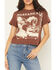 Image #3 - Idyllwind Women's Mustang Wild Short Sleeve Graphic Tee, Chocolate, hi-res