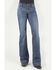 Image #1 - Stetson Women's 214 Medium Wash Pieced Pocket Trouser Leg Jean , Blue, hi-res