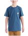 Image #1 - Carhartt Boys' Solid Short Sleeve Pocket T-Shirt, Navy, hi-res