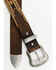 Image #2 - Cody James Brown 3-Piece Horse Hair Laced Southwest Inlay Belt, , hi-res