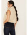 Image #4 - 26 International Women's Floral Print Puffer Vest, Cream, hi-res
