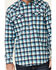 Image #3 - Cody James Men's FR Plaid Print Long Sleeve Work Shirt - Tall , Teal, hi-res