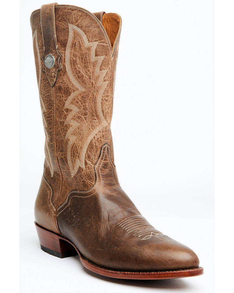 El Dorado Men's Sahara Western Boots - Round Toe, Dark Brown, hi-res