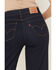 Image #4 - Levi's Women's Darkest Sky Dark Wash Mid Rise Shaping Wide Leg Stretch Denim Jeans, Dark Wash, hi-res