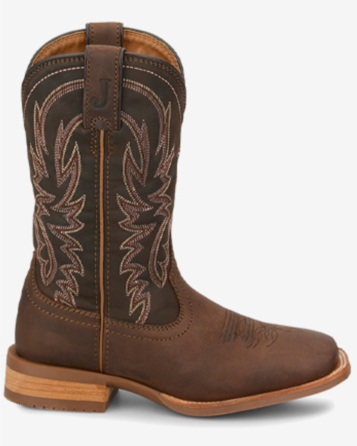Image #2 - Justin Women's.Outlaw Ryley Performance Western Boots - Broad Square Toe, Brown, hi-res
