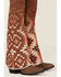 Ranch Dress'n Girls' Bandera Southwestern Print Super Flare Jeans, Rust Copper, hi-res