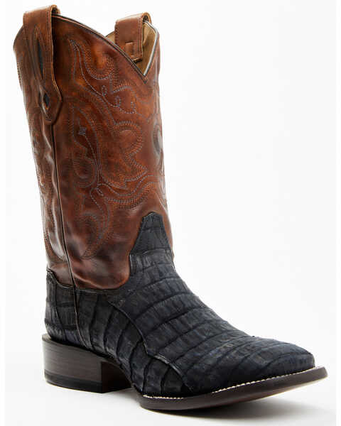 Image #1 - Cody James Men's Exotic Caiman Western Boots - Broad Square Toe, Blue, hi-res