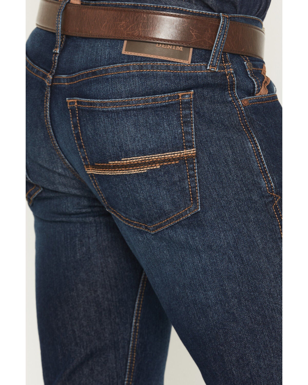Image #4 - Ariat Men's M7 Hampton Dark Wash Slim Straight Stretch Denim Jeans, Dark Wash, hi-res