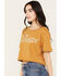 Image #2 - Miss Me Women's Boxy Fit Cowboy Short Sleeve Cropped Graphic Tee, Mustard, hi-res