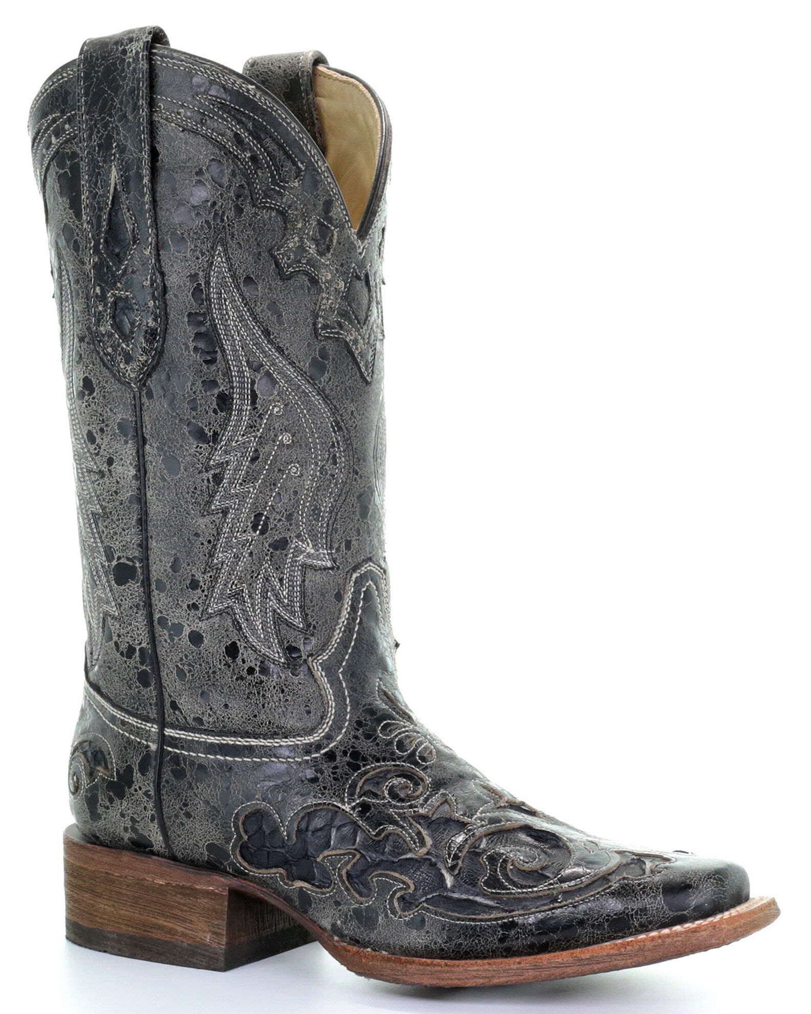 Corral Women s Vintage Python Inlay Western Boots Square Toe Sheplers