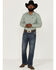 Kimes Ranch Men's Solid Linville Coolmax Button Down Western Shirt, Sage, hi-res