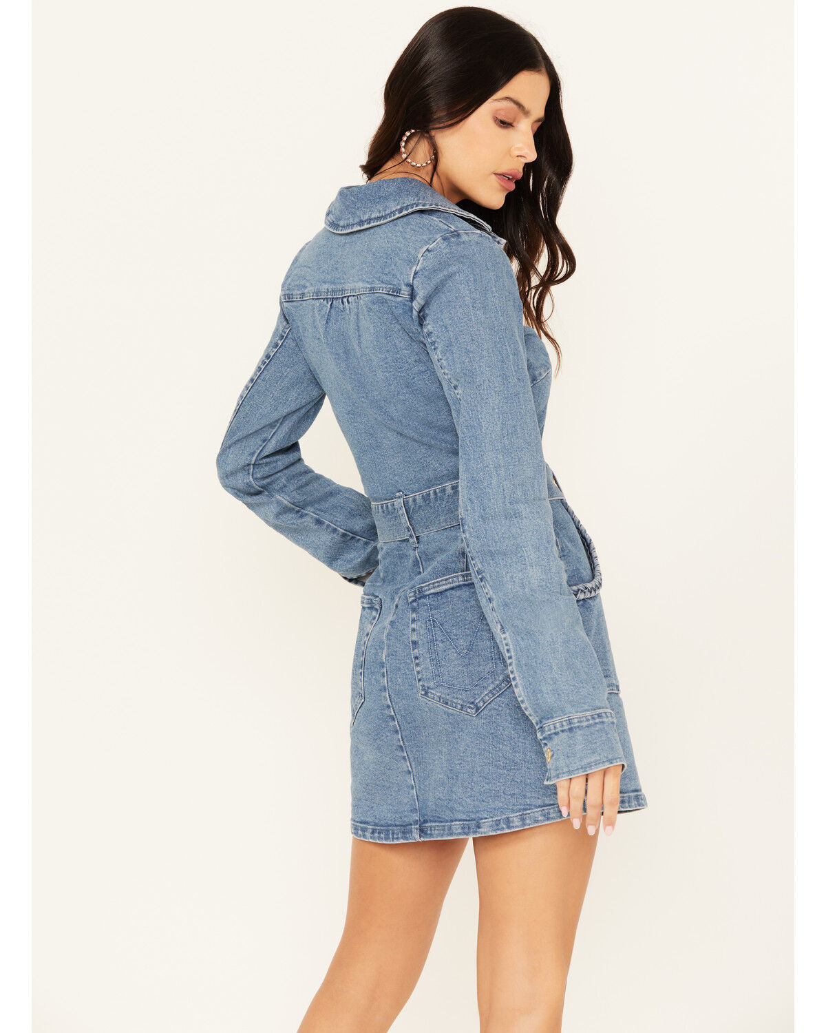 Image #4 - Show Me Your Mumu Women's Outlaw Medium Wash Denim Mini Dress, Medium Wash, hi-res
