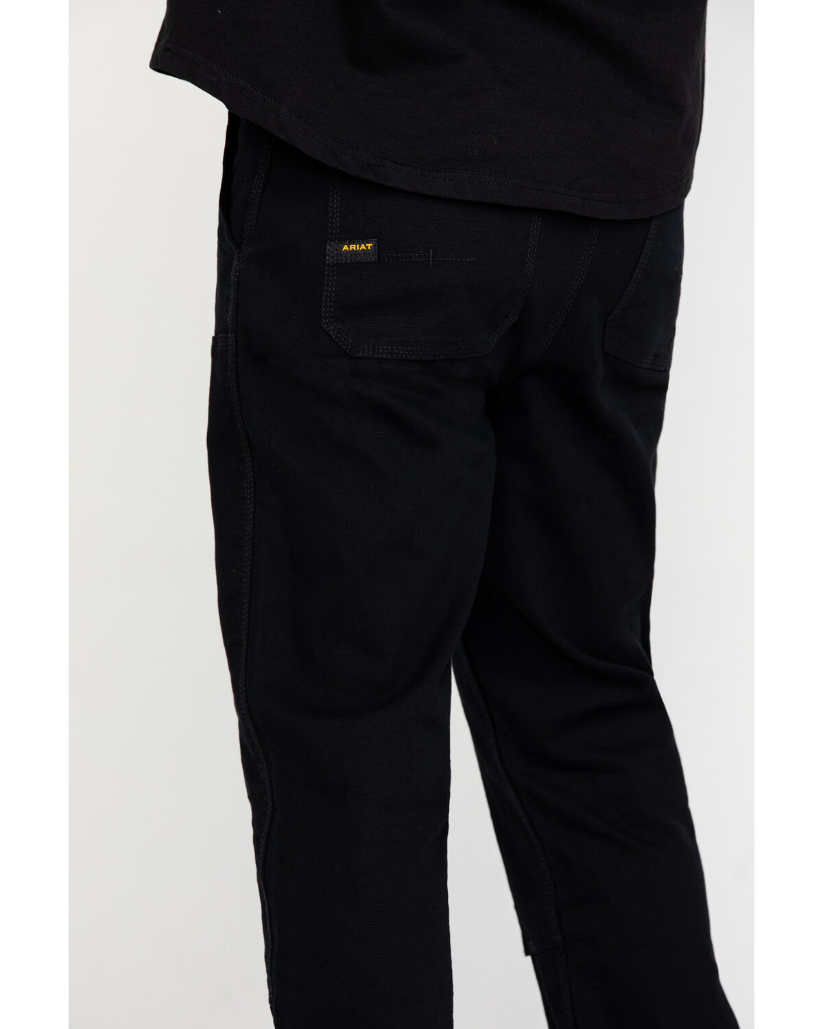 Image #4 - Ariat Men's Rebar M4 Made Tough Durastretch Double Front Straight Work Pants, Black, hi-res
