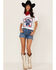 Image #2 - Hooey Women's Pabst Logo Short Sleeve Graphic Tee, White, hi-res