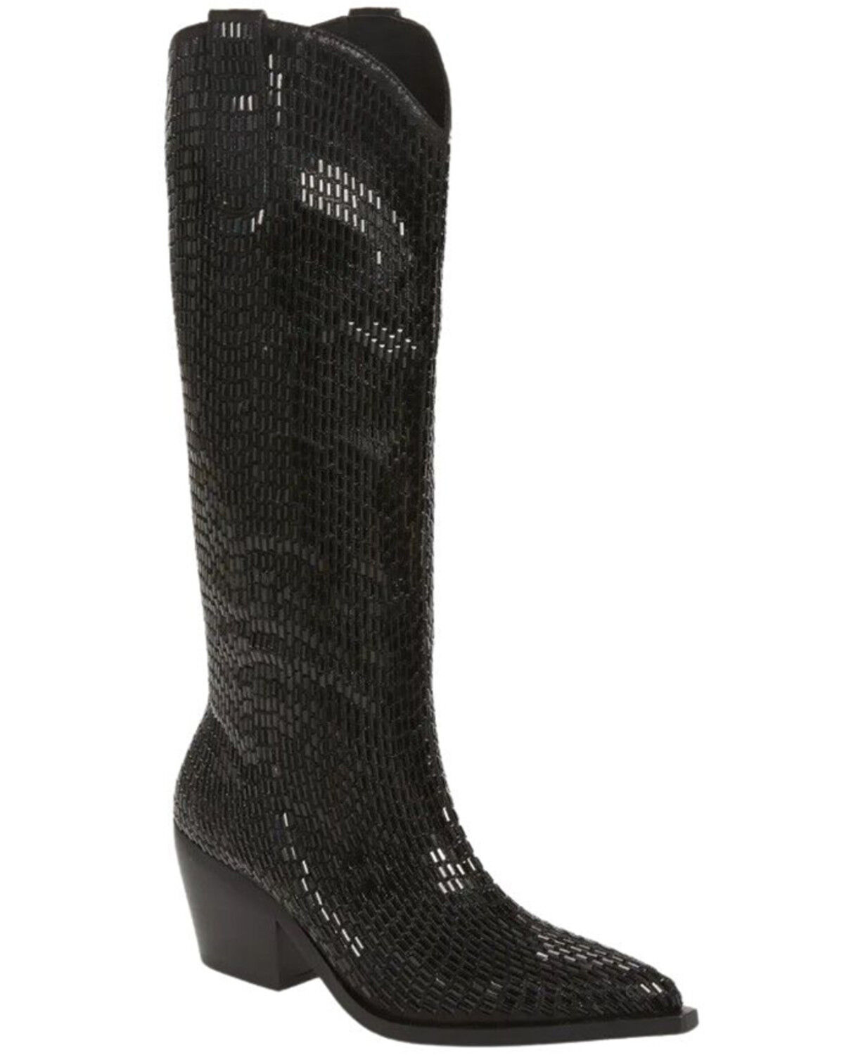 Image #1 - Azalea Wang Women's Driven Tall Western Boots - Snip Toe, Black, hi-res