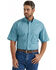 Image #1 - Wrangler Men's Classic Paisley Print Short Sleeve Button-Down Western Shirt, Blue, hi-res