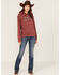 Ariat Women's R.E.A.L. USA Chest Logo Hoodie, Red, hi-res