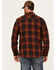 Image #4 - Brothers and Sons Men's Bask Plaid Print Long Sleeve Button-Down Western Shirt, Dark Orange, hi-res