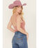 Image #2 - Free People Women's Clean Lines Bodysuit, Wine, hi-res