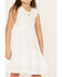 Image #3 - Shyanne Girls' Eyelet Western Dress, White, hi-res