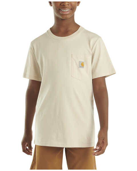 Image #2 - Carhartt Boys' Camo Logo Short Sleeve Graphic T-Shirt , Ivory, hi-res