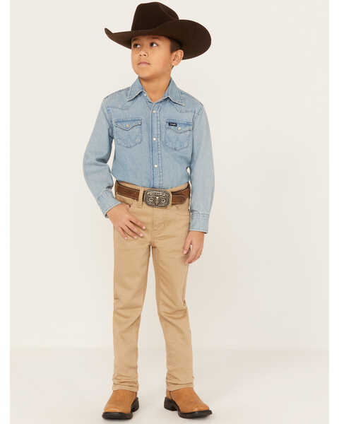 Image #1 - Cody James Little Boys' Dalton Slim Straight Jeans, Tan, hi-res
