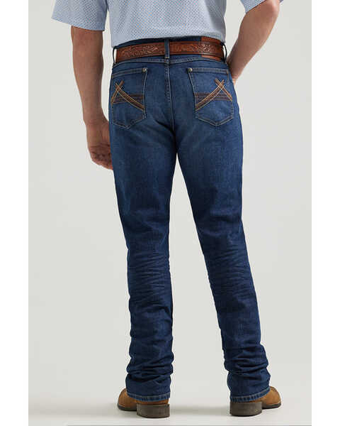 Image #3 - Wrangler 20X Men's Ellison Dark Wash Bootcut Stretch Denim Jeans - Tall , Dark Medium Wash, hi-res