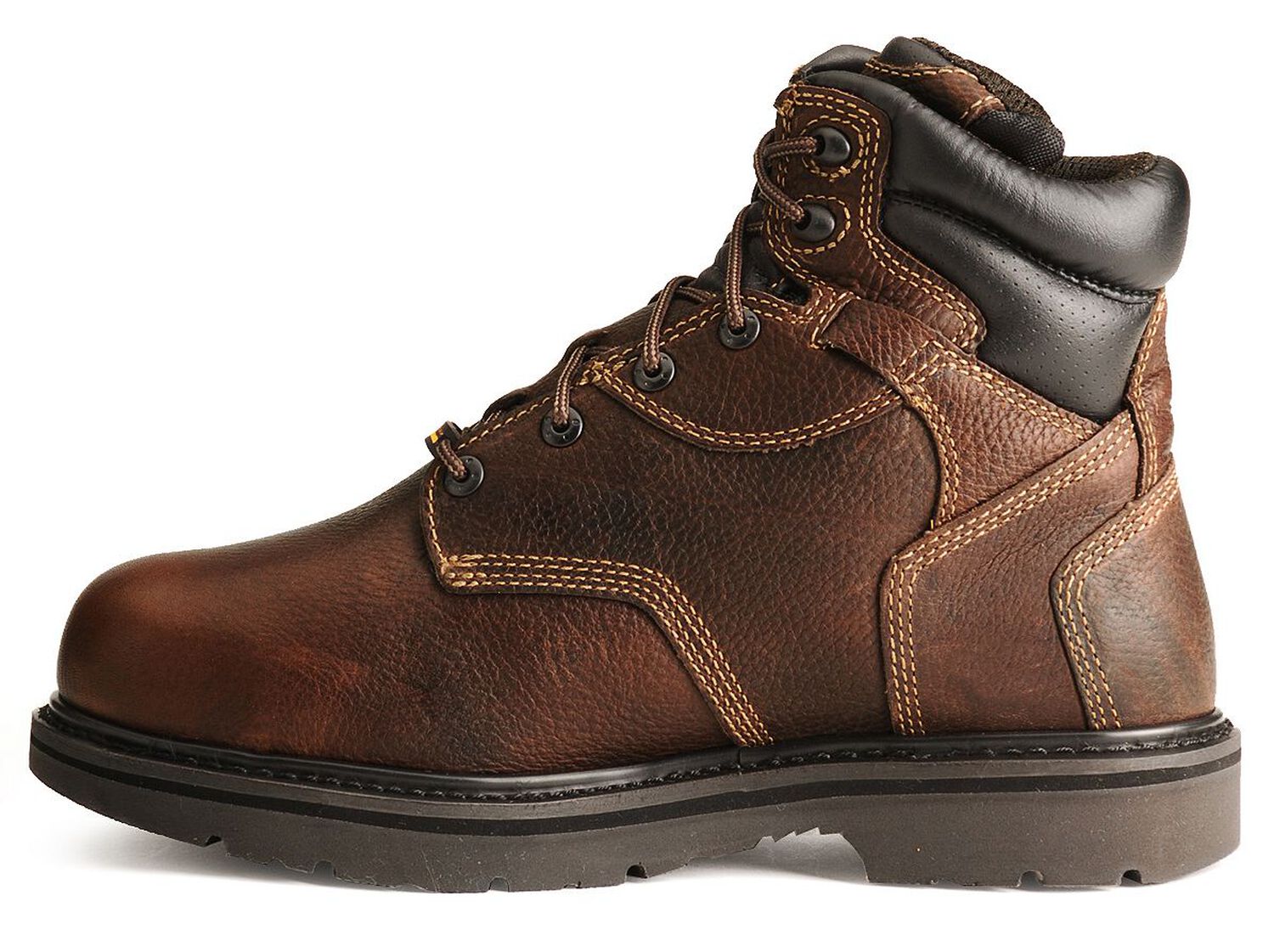 Image #3 - Timberland PRO Men's 6" Internal Met Guard Work Boots - Steel Toe, Burgundy, hi-res