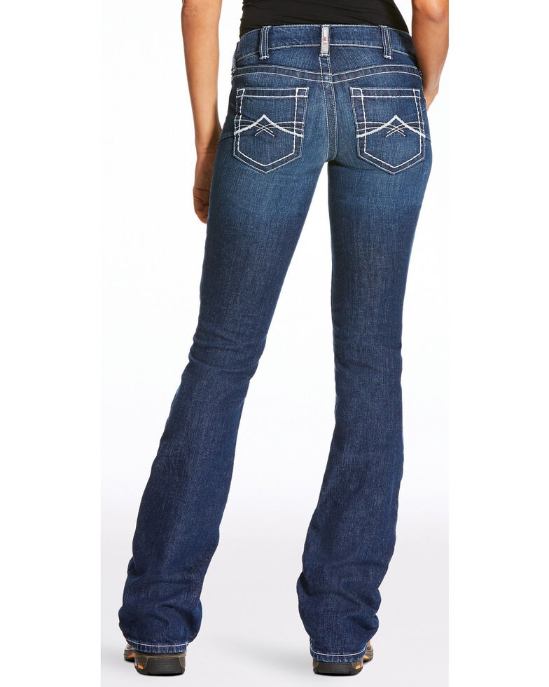 Ariat Women's FR Crossing Volta 2 Slim Bootcut Jeans , Dark Blue, hi-res