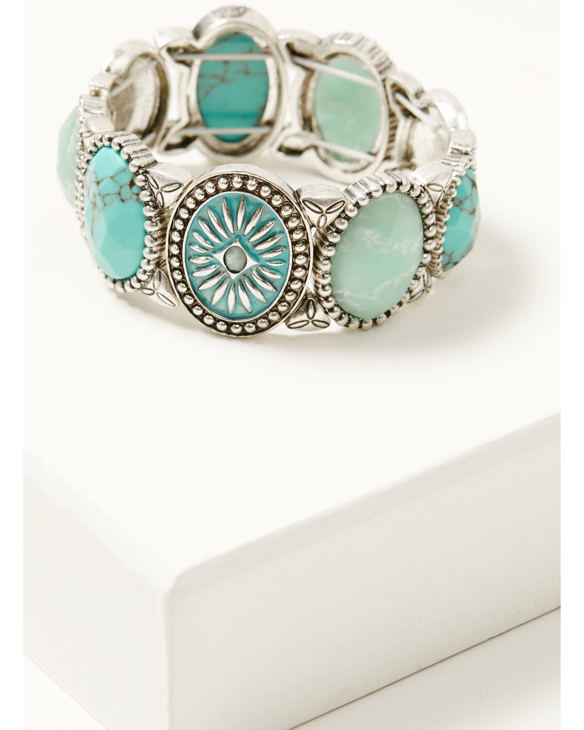 Image #1 - Lainey Wilson Women's Stone Stretch Bracelet, Silver, hi-res