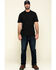 Image #6 - Hawx Men's Black Miller Pique Short Sleeve Work Polo Shirt - Tall , Black, hi-res