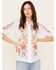 Johnny Was Women's Petunia Smocked Lisbon Shirt, White, hi-res