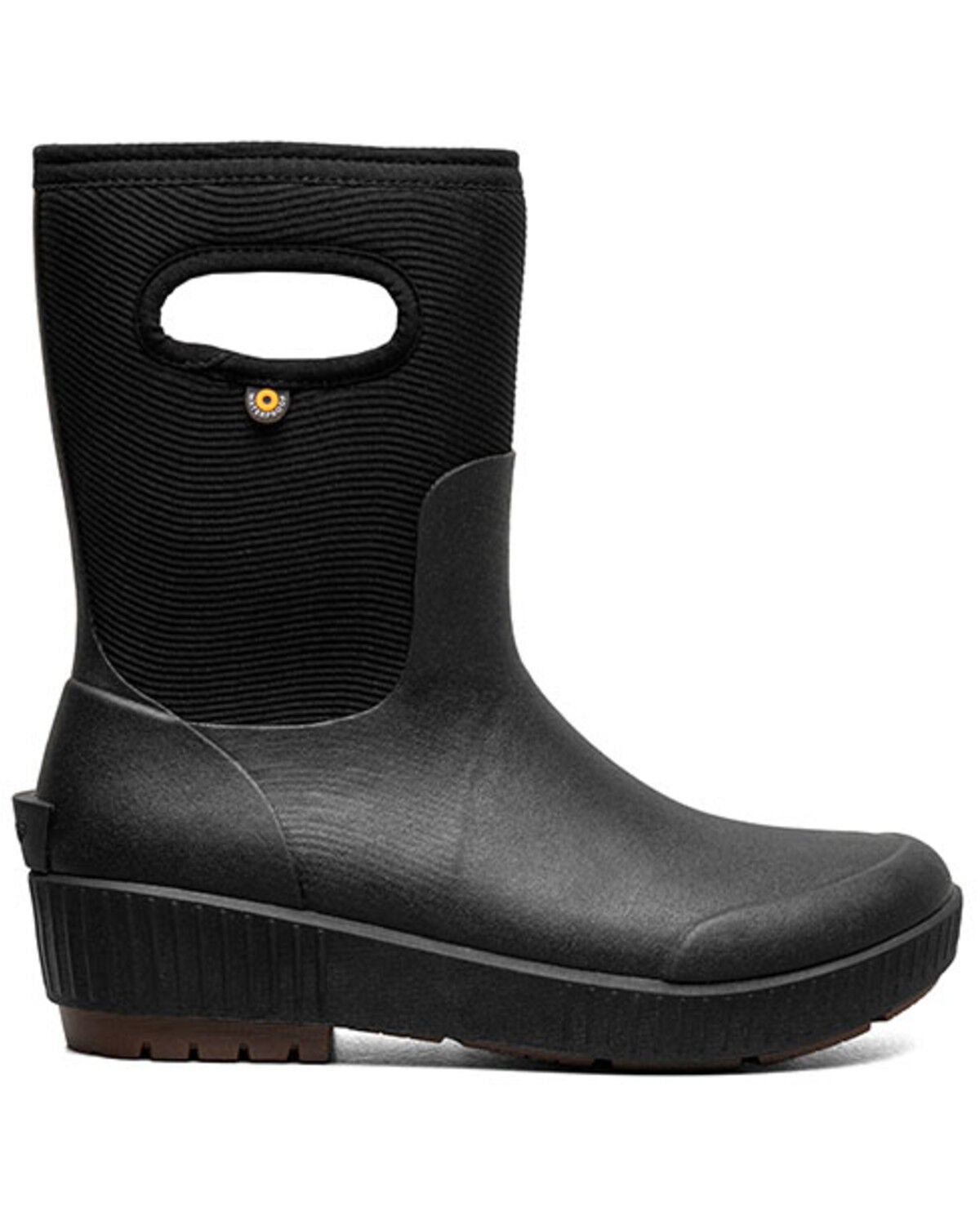 Image #2 - Bogs Women's Seattle II Mid Rain Boots - Round Toe, Black, hi-res