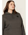 Image #2 - Carhartt Women's Relaxed Fit Midweight Logo Hooded Work Sweatshirt - Plus, Black, hi-res
