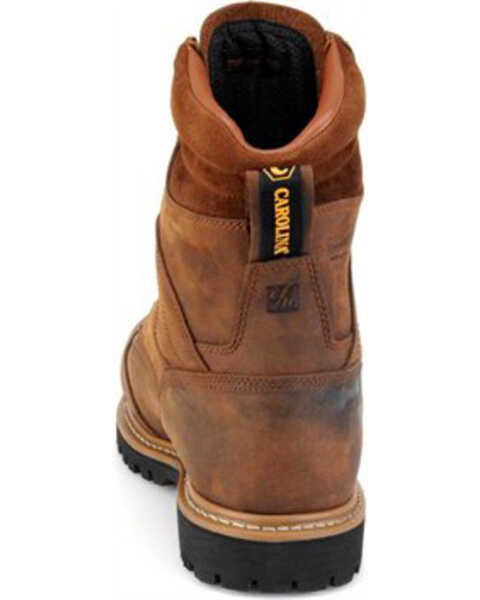 Carolina Men's 8" Waterproof Insulated Internal Met Guard Boots - Composite Toe, Brown, hi-res