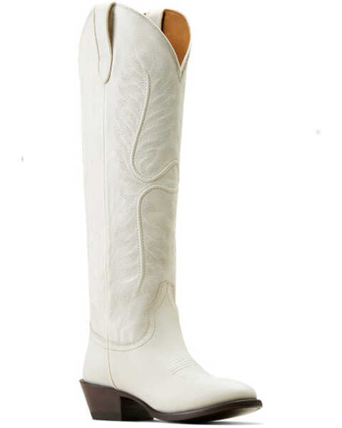Ariat Women's Belle StretchFit Tall Western Boots - Round Toe , White, hi-res
