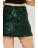 Image #4 - Show Me Your Mumu Women's All Night Sequins Skort, Dark Green, hi-res