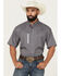 Image #1 - Ariat Men's Ventek Solid Short Sleeve Button-Down Western Shirt, Black, hi-res