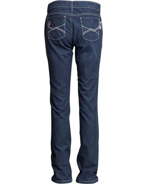 Image #1 - Lapco Women's FR Modern Fit Jeans - Straight Leg , Dark Blue, hi-res