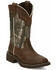 Justin Women's Raya Western Boots - Broad Square Toe, Brown, hi-res