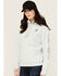 Image #2 - Carhartt Women's Relaxed Fit Midweight Logo Graphic Hoodie, Seafoam, hi-res