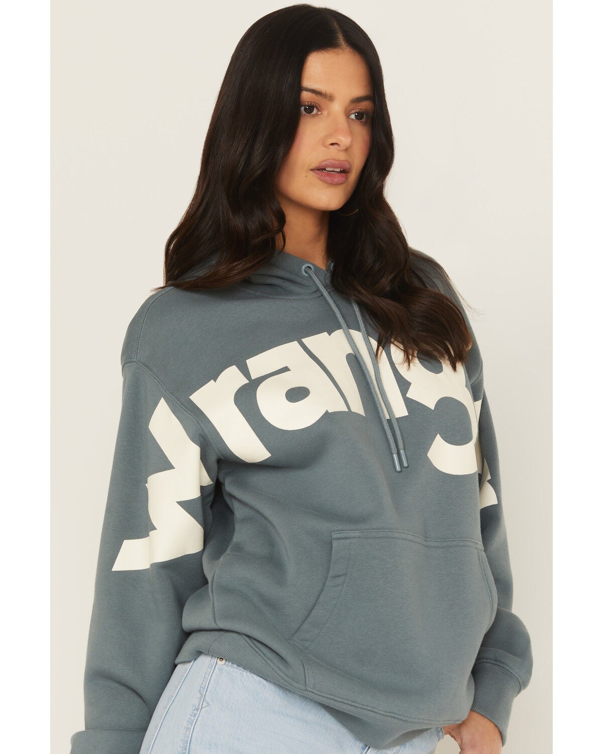 Image #2 - Wrangler Retro Women's Logo Hoodie, Blue, hi-res