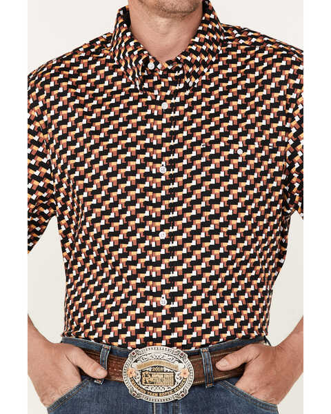 Image #3 - RANK 45® Men's Mudslinger Geo Print Button-Down Stretch Western Shirt , Multi, hi-res