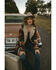 Image #1 - Idyllwind Women's Lynn Southwestern Print Faux Fur Collar Shacket, Dark Brown, hi-res