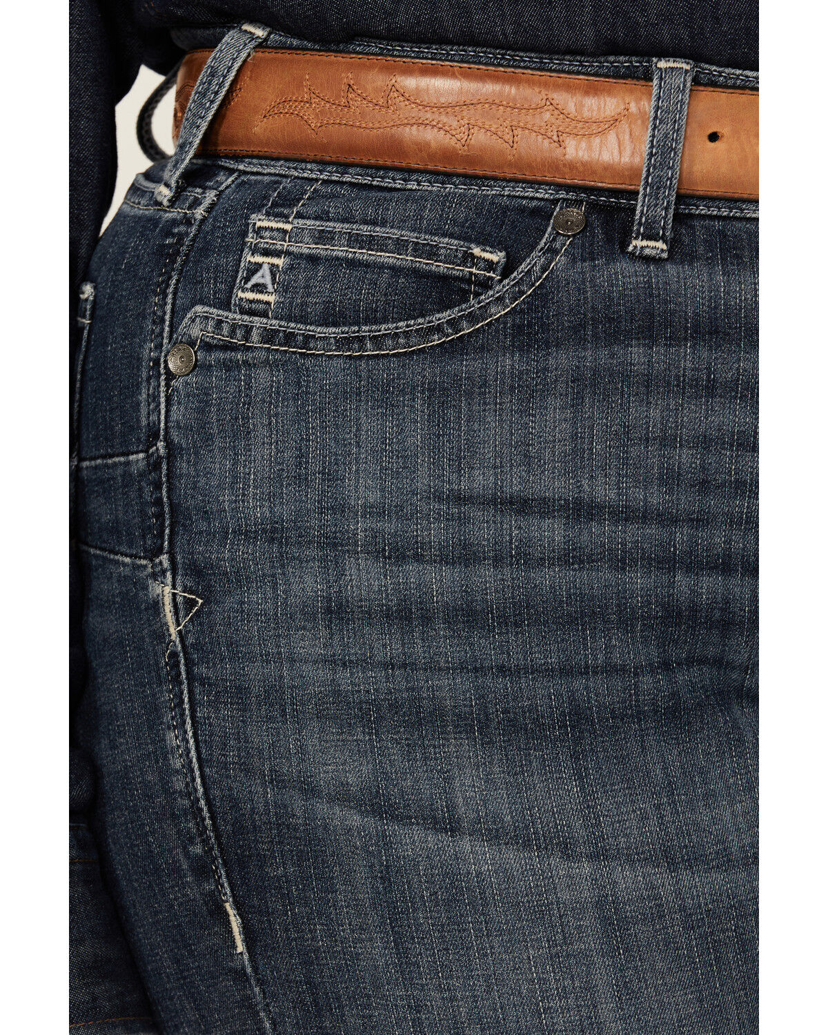 Image #2 - Ariat Women's Perfect Rise Madison Stretch Straight Jeans - Plus, Dark Wash, hi-res