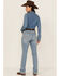 Image #3 - Wrangler Women's Light Wash Mid Willow Ultimate Riding Bootcut Jeans , Blue, hi-res