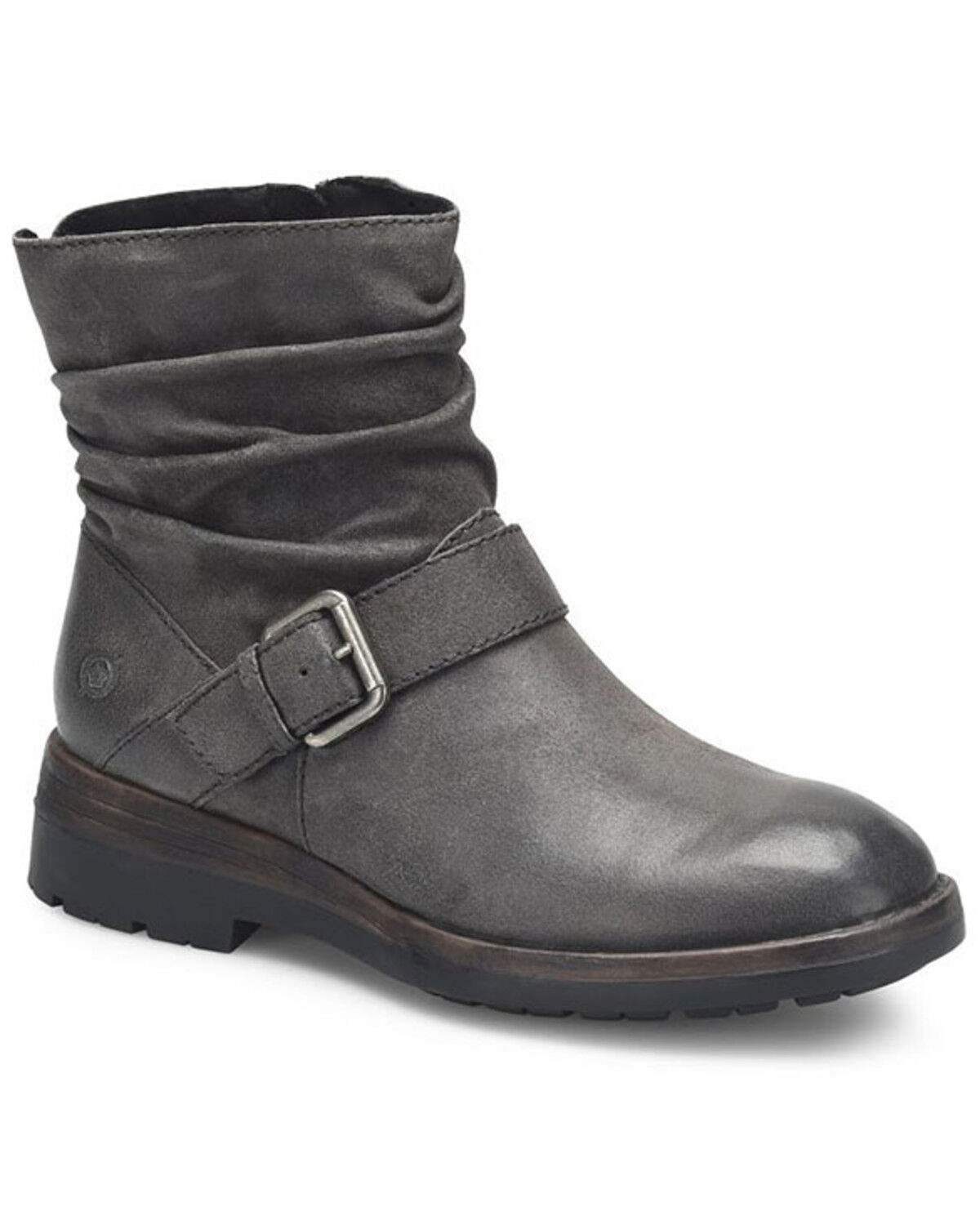 Image #1 - Born Women's Midway Moto Fashion Boots - Round Toe, Dark Grey, hi-res