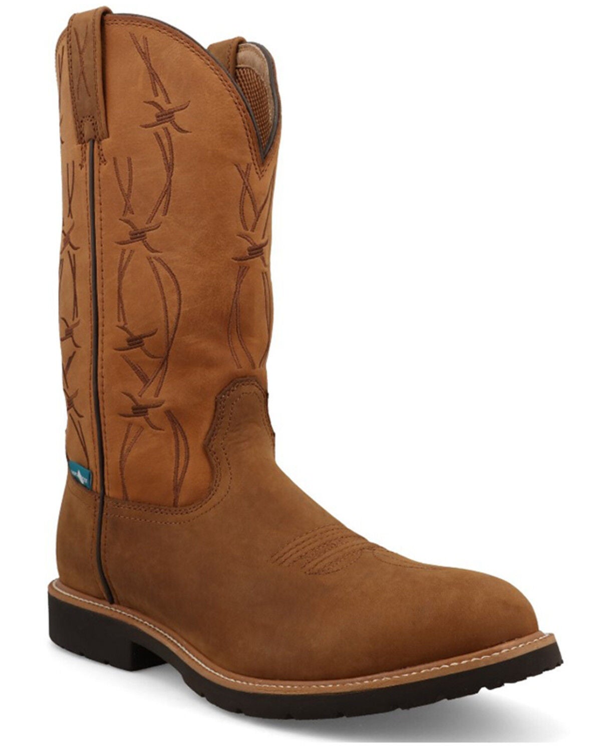 Image #1 - Twisted X Men's 12" Western Work Boots - Soft Toe, Taupe, hi-res