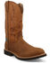 Image #1 - Twisted X Men's 12" Western Work Boots - Soft Toe, Taupe, hi-res